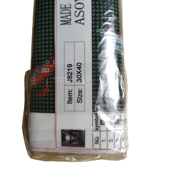 Diamond Painting Kit 12 x 8 inches Skull With Wings & Motorcycle Design DIY Craf - Picture 3 of 5